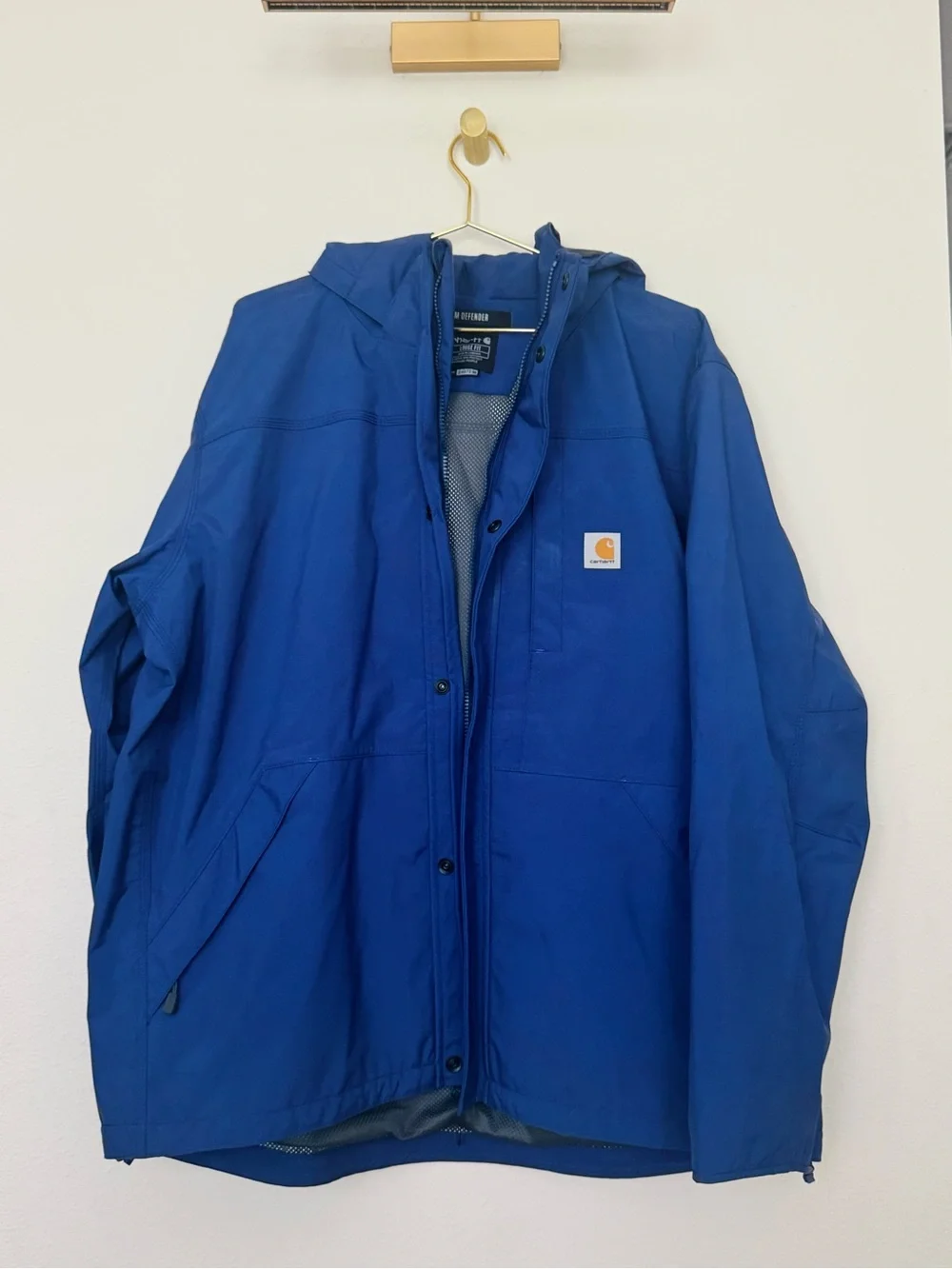 Carhartt Royal Blue Hooded Rain Jacket